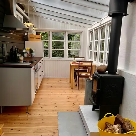 Black Wooden Summerhouse Near *